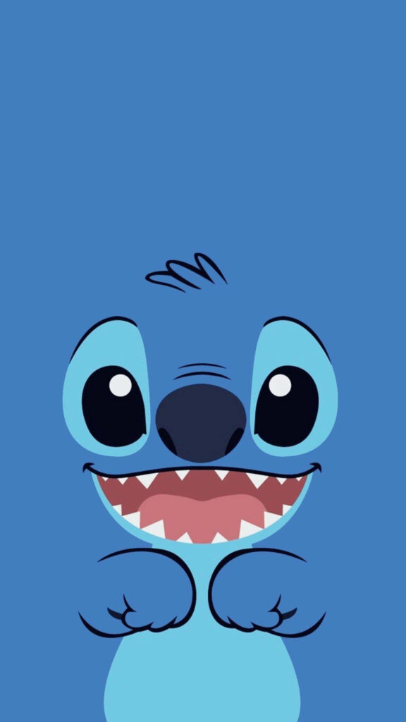 Cheeky Blue Creature Wallpaper: Fun & Playful Blue Background