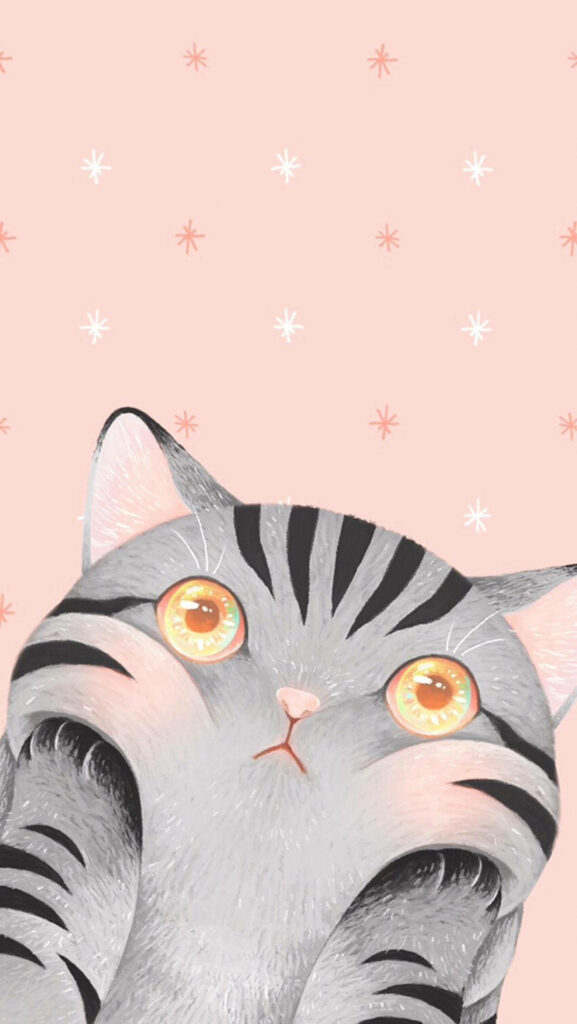 Cute and Playful Kawaii Neko: An Irresistible Art for your Iphone's Wallpaper