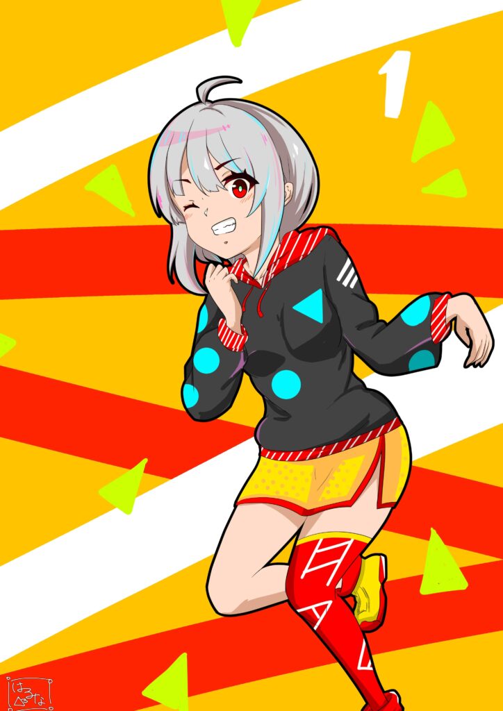Cheerful Anime Girl Wallpaper: Vibrant Colors & Playful Energy