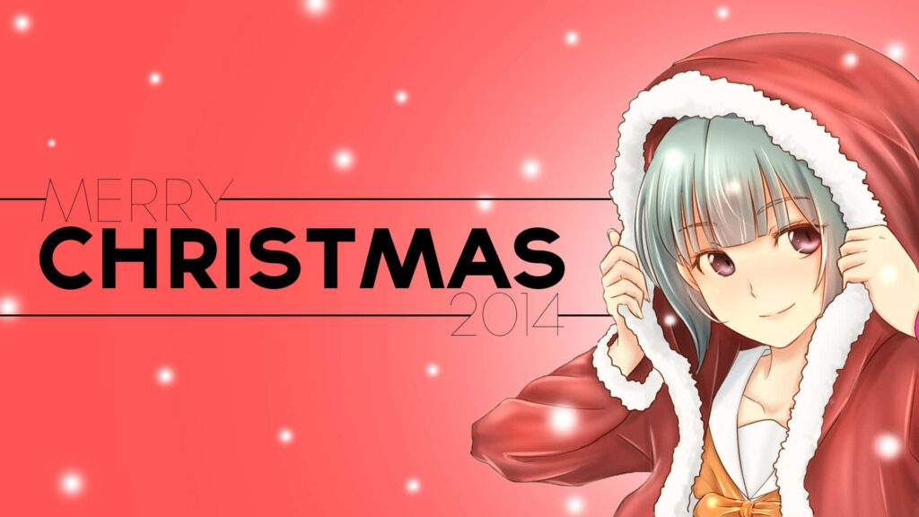 Cheerful Santa Anime Wallpaper | Merry Christmas 2014 Background
