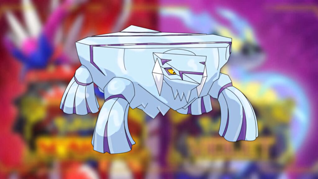 Cheerful Avalugg with bright expression on vibrant colorful background Pokémon wallpaper