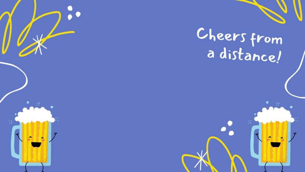 Cheerful Beer Mugs Wallpaper: Celebrate Togetherness in Style