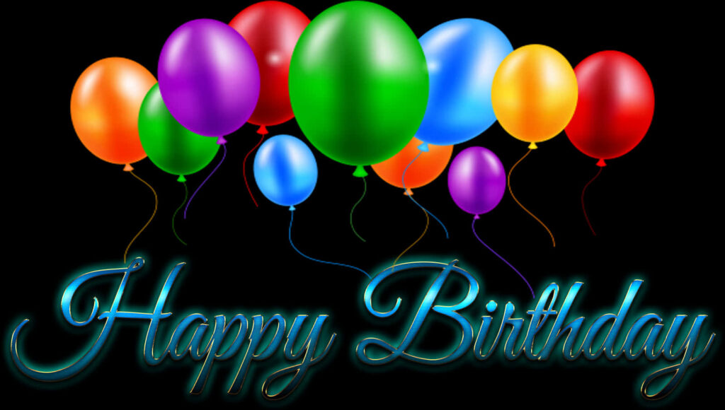 Festive Colorful Balloons with Happy Birthday Greeting Background Wallpaper