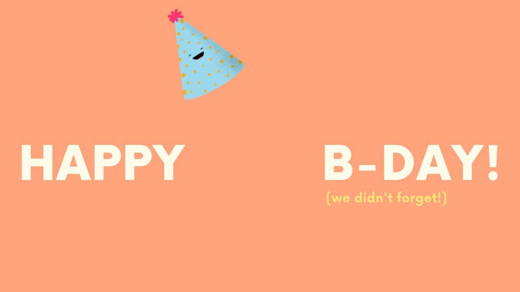 Happy B-Day! Fun Party Hat Wallpaper for Bright Birthday Celebrations