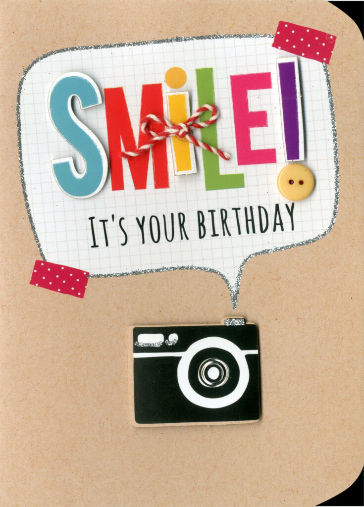Cheerful Birthday Wallpaper: Smile, It's Your Day with Vintage Flair