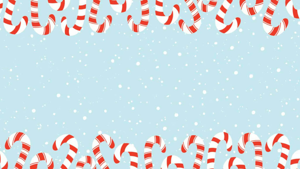 Cheerful Candy Cane Wallpaper for Festive Holiday Zoom Calls