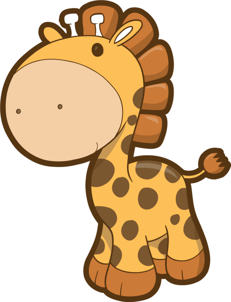 Cheerful Cartoon Giraffe Wallpaper - Adorable, Playful Design