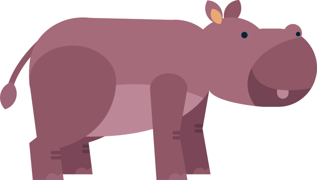 Cute Cartoon Hippo Wallpaper: Cheerful Design for Playful Spaces