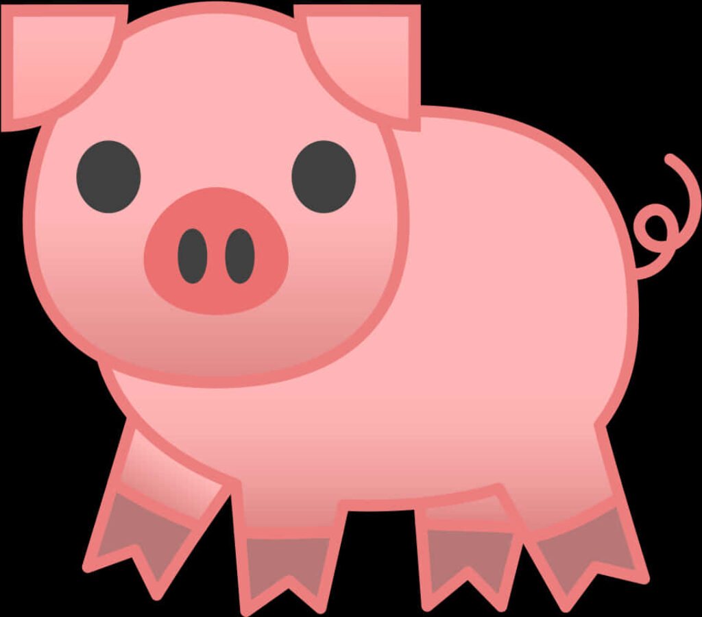 Cheerful Pink Cartoon Pig Wallpaper for Fun Backgrounds