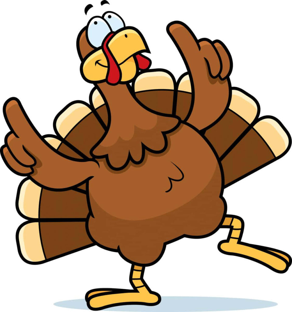 Whimsical Cartoon Turkey Wallpaper for a Festive Background