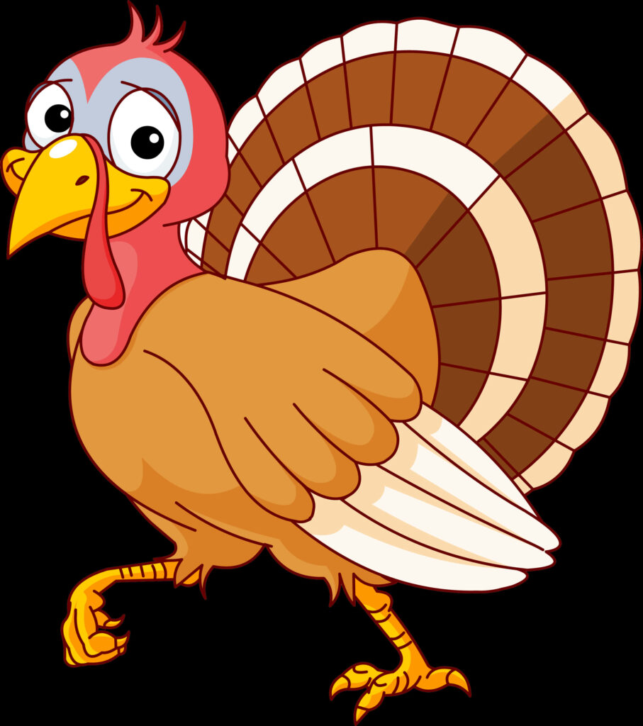 Vibrant Cartoon Turkey Wallpaper - Fun Festive Decor Background