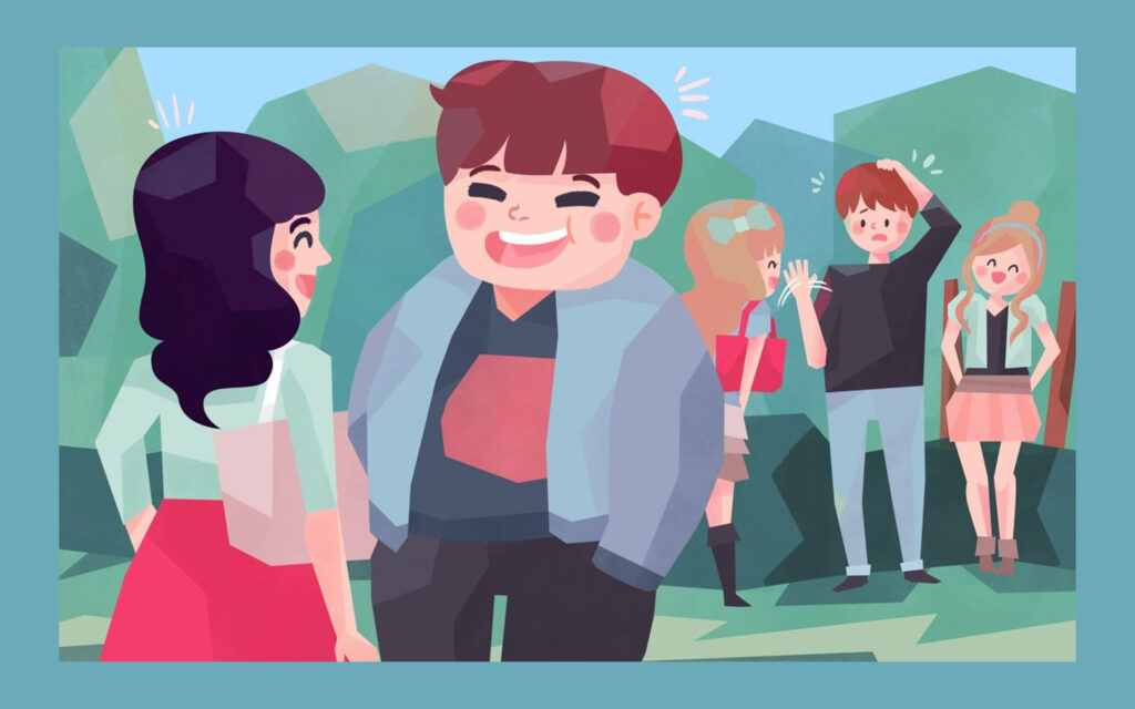 Bright Cartoon Wallpaper: Cheerful Chubby Character Outdoors