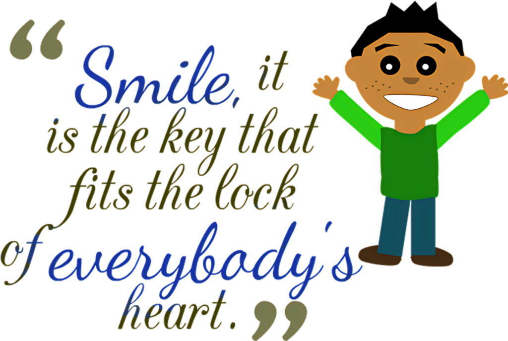 Cheerful Cartoon Wallpaper: Uplifting Quote & Colorful Design