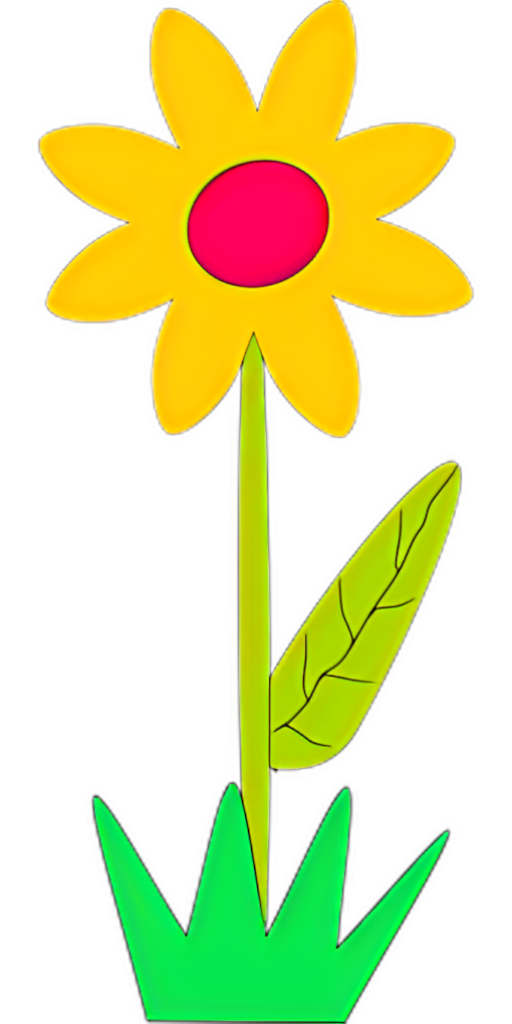 Cheerful Yellow Flower Cartoon Wallpaper with Transparent Background