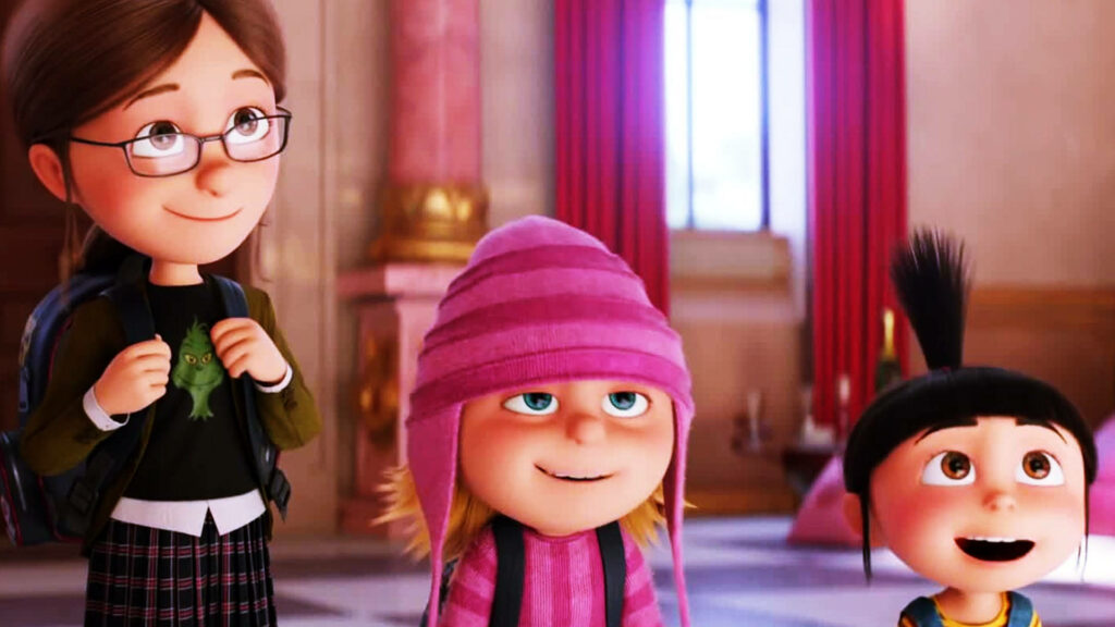Cheerful Wallpaper: Margo, Edith & Agnes from Despicable Me