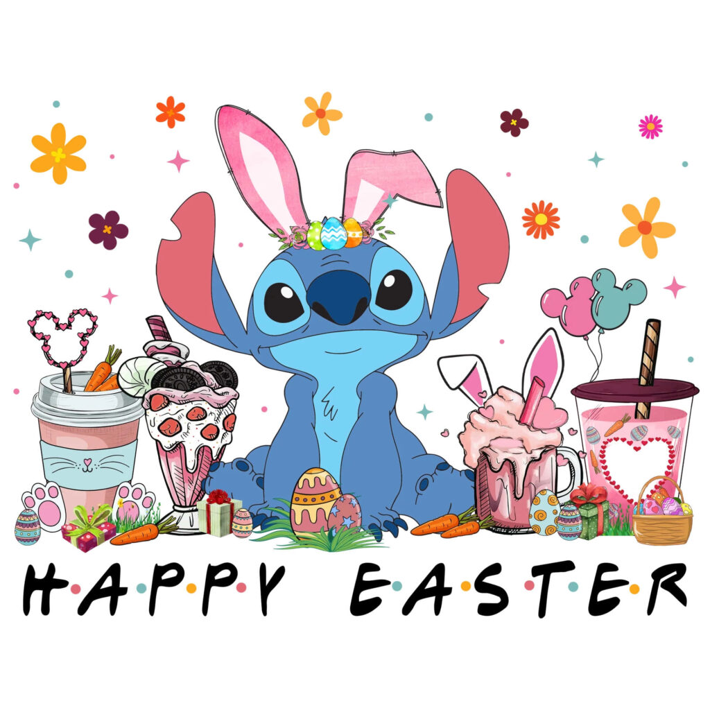 Cheerful Bunny Ears Wallpaper: Colorful Easter Treats & Decor