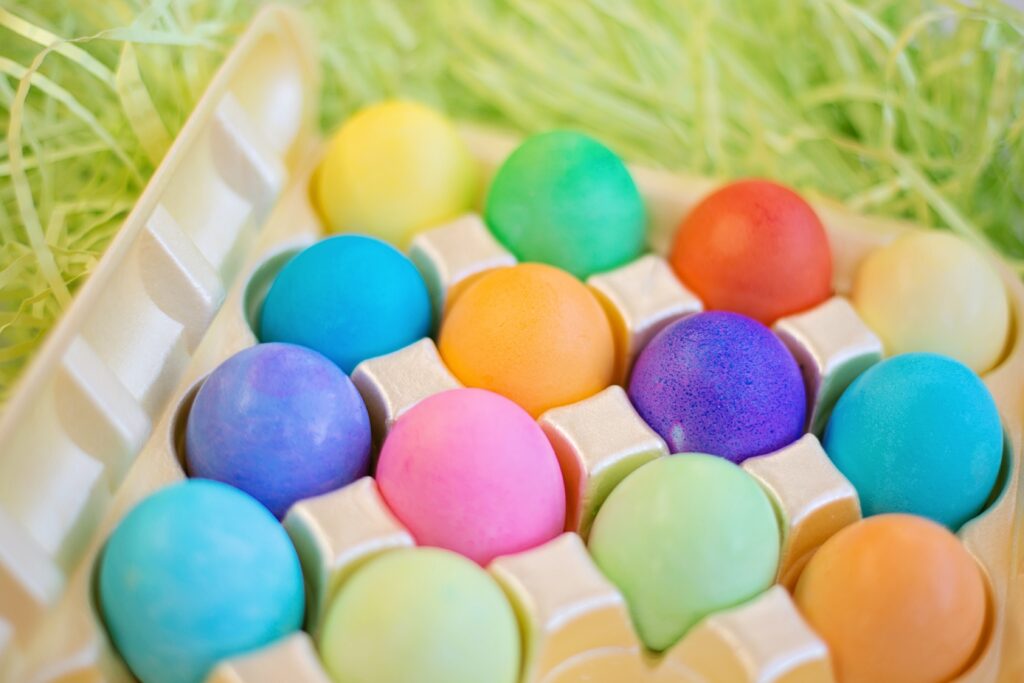 Vibrant Easter Eggs Wallpaper: Cheerful Spring Background