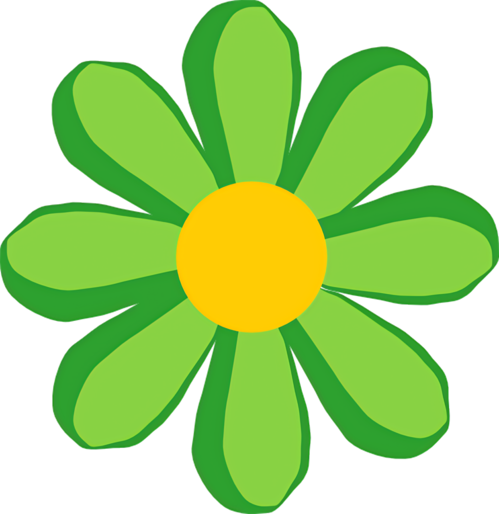 Bright Green Flower Wallpaper: Cheerful Floral Background Design