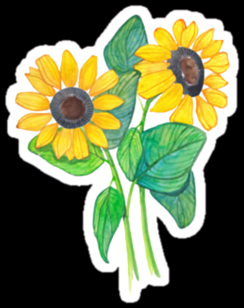 Vibrant Hand-Drawn Sunflowers Watercolor Wallpaper Background