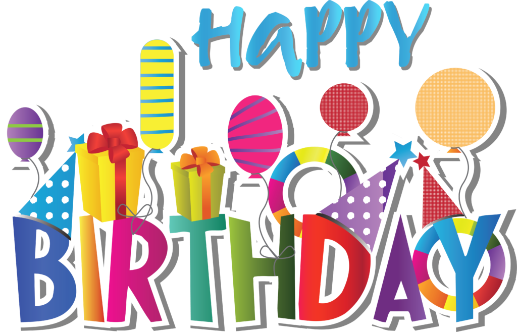 Cheerful Happy Birthday Wallpaper with Balloons & Colorful Gifts