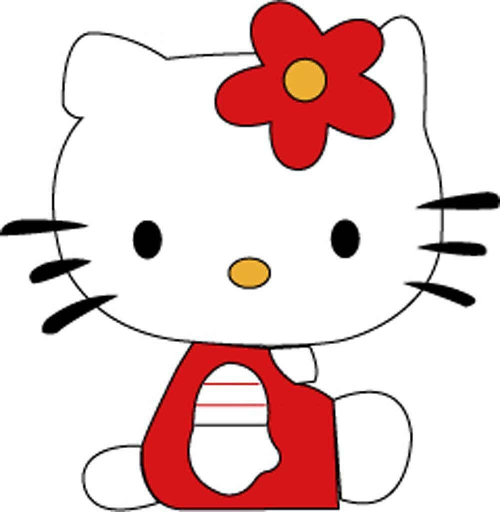Hello Kitty Wallpaper: Kawaii Charm with Cheerful Greetings