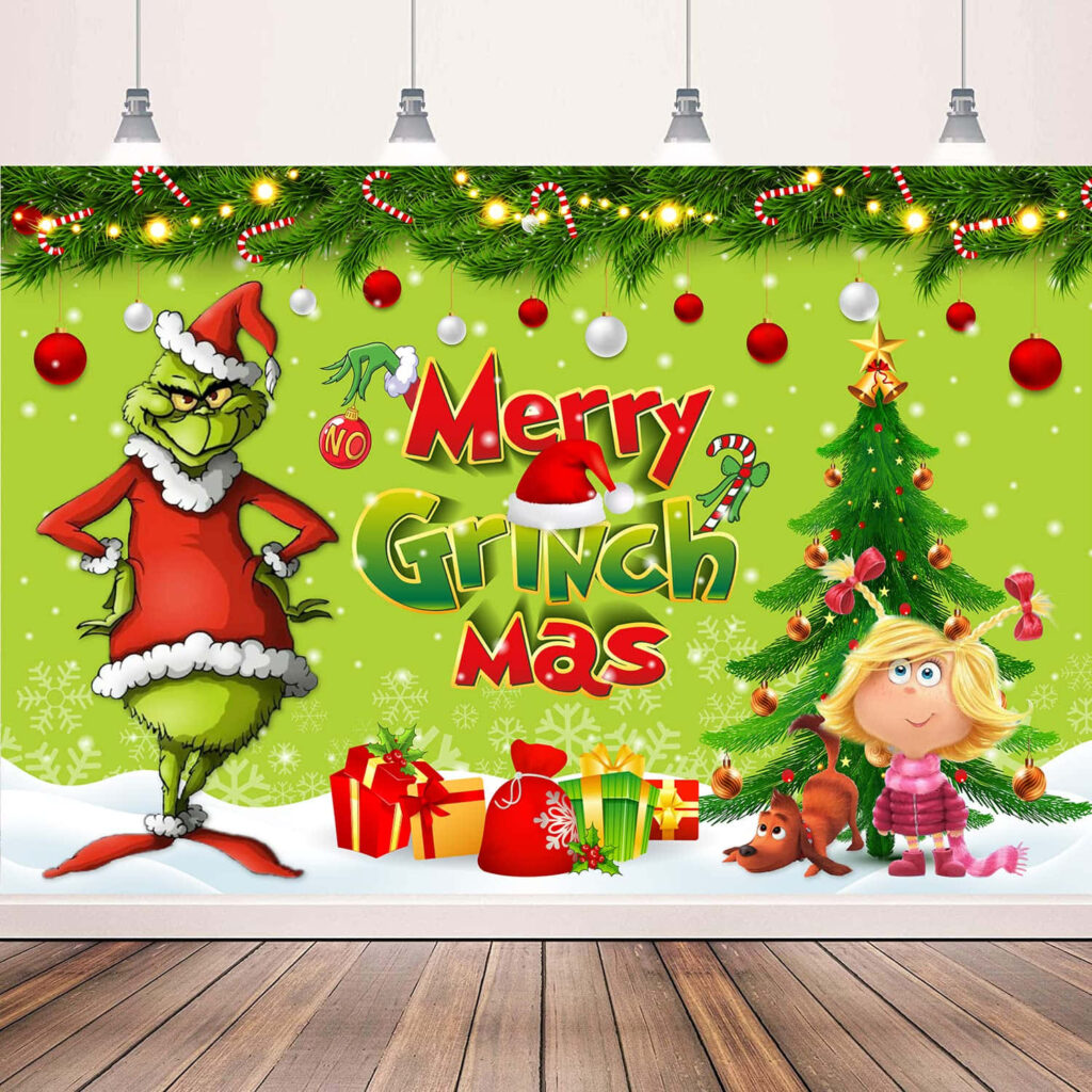 Colorful Holiday Wallpaper: Whimsical Christmas Scene & Cheerful Tree