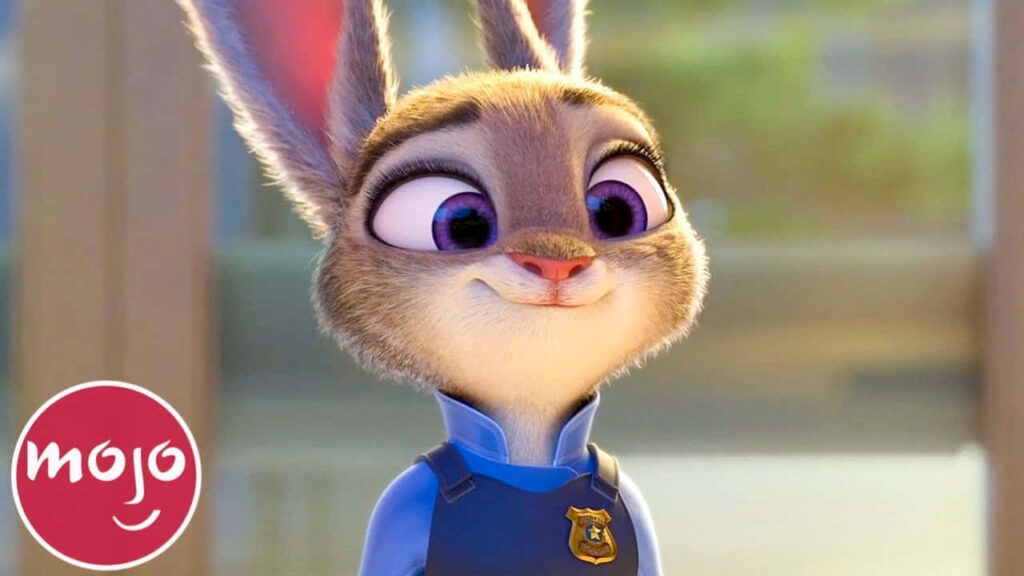 Cheerful Judy Hopps Wallpaper: Optimistic Zootopia Police Rabbit