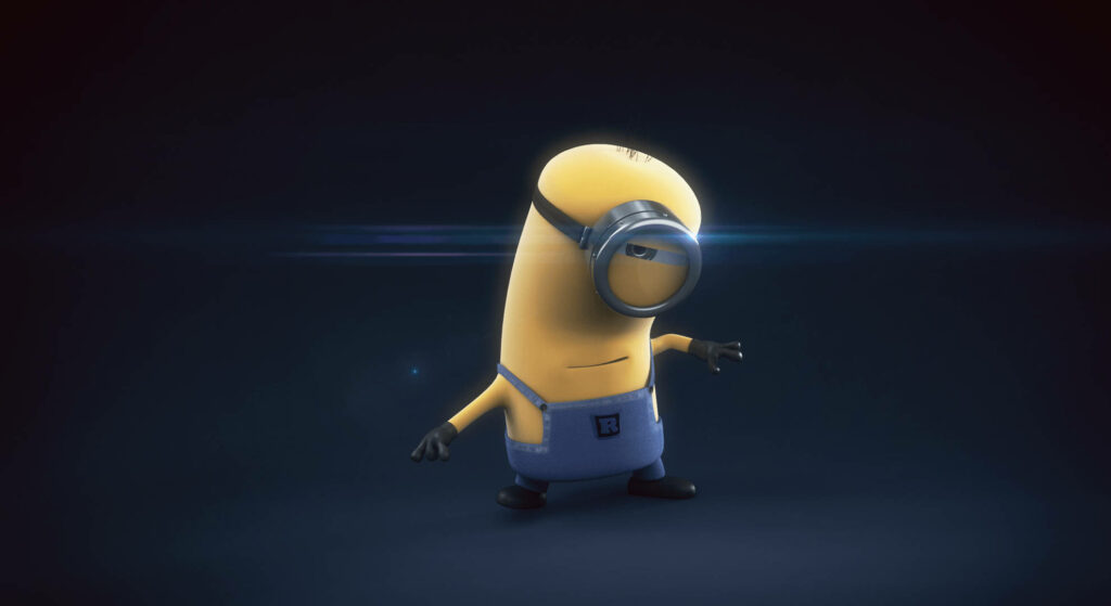 Cheerful Kevin Minion Dance Wallpaper with Vibrant Lighting Effects