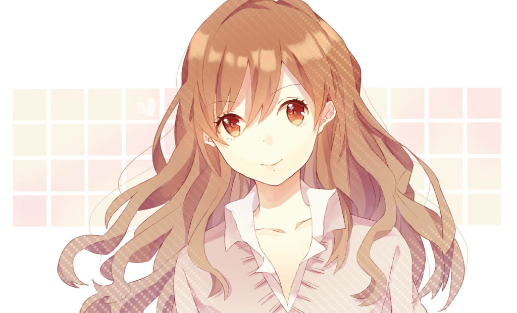 Kyouko Hori Wallpaper: Warm Smile & Pastel Background