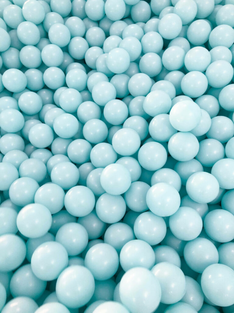 Light blue balloons wallpaper background cheerful playful design soft soothing colors