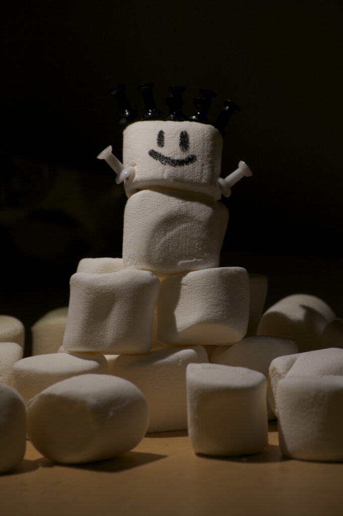 Whimsical Snowman Wallpaper: Cheerful Marshmallow Scene Background