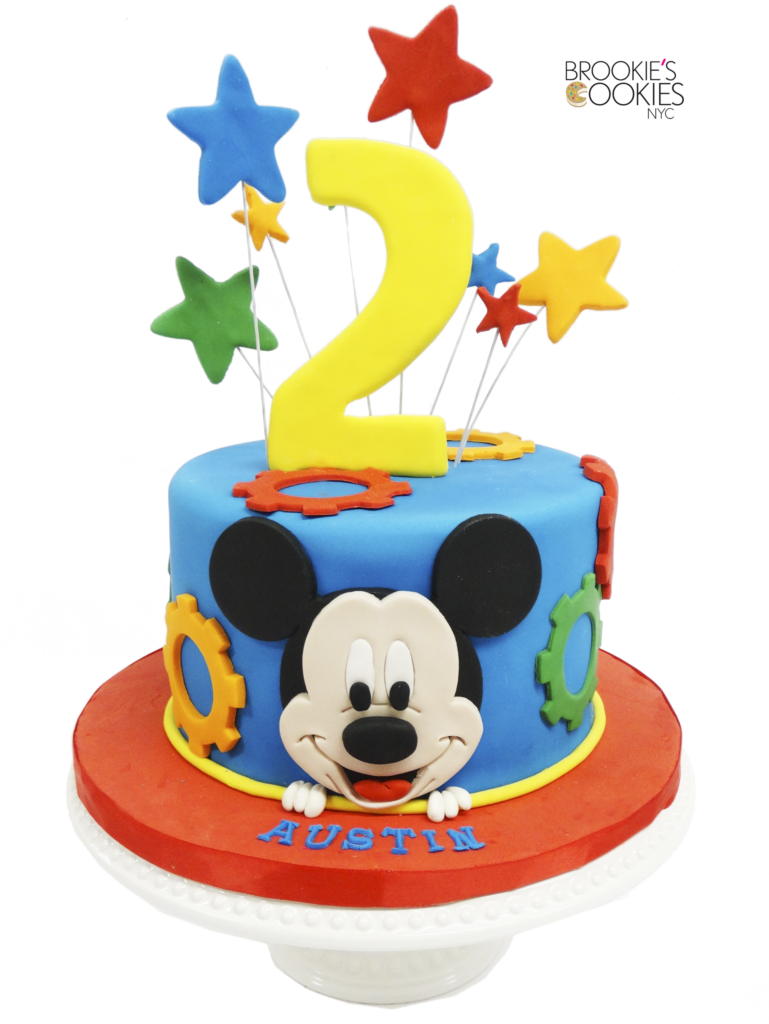 Colorful Mickey Mouse Cake for a Fun 2nd Birthday Celebration! Wallpaper