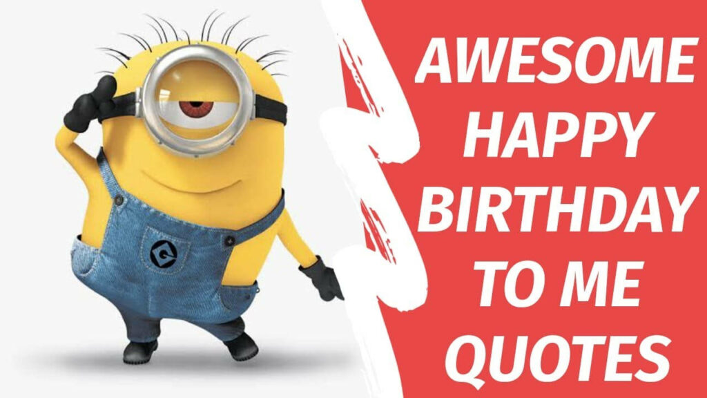 Cheerful Minion Wallpaper: Awesome Happy Birthday Quotes Design