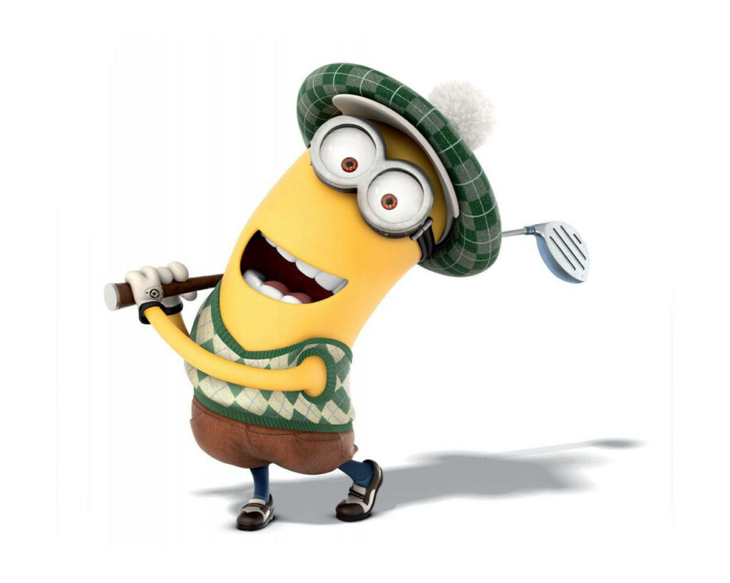 Stylish Minion Tim Golf Wallpaper: Fun & Cheerful Background