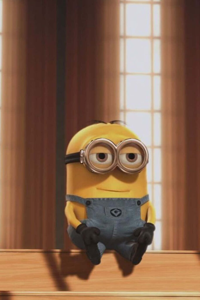 Cheerful Minion by Sunny Window - Warm iPhone Wallpaper Background