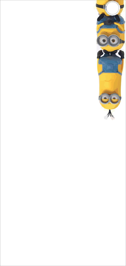 Cheerful Minions Samsung S10 Wallpaper: Fun and Minimalist Design
