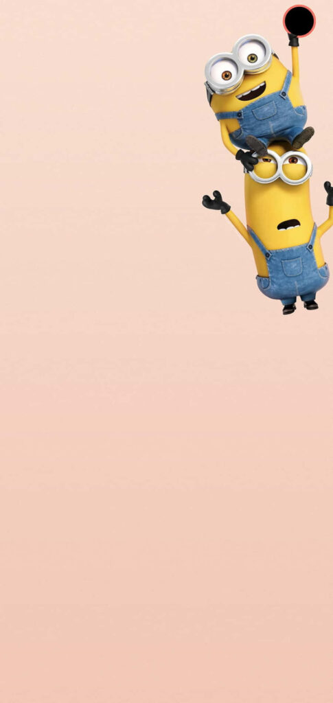 Cheerful Minions Pastel Pink iPhone Wallpaper – Fun Background!
