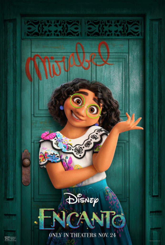 Cheerful Mirabel Wallpaper: Disney's Encanto Character & Green Door