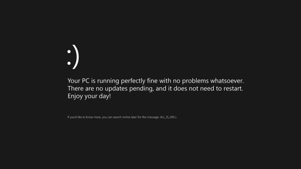 Cheerful Dark Wallpaper: Smooth PC Reminder with Smiley Face