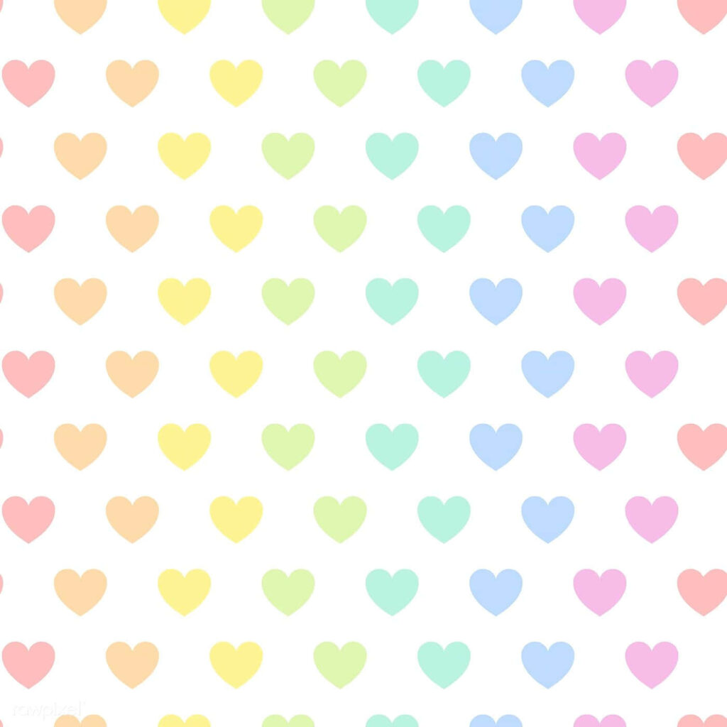 Cheerful Pastel Hearts Wallpaper Background for Vibrant Decor