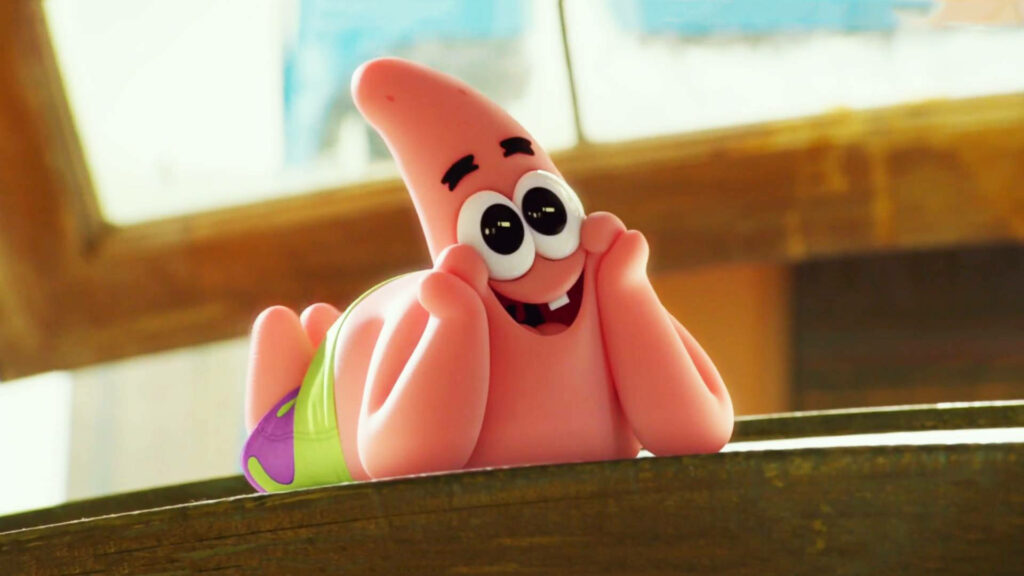 Cheerful Patrick Star Wallpaper: Joyful Bikini Bottom Life