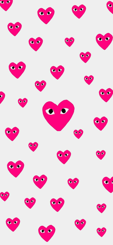 Cheerful Pink Hearts Wallpaper for Your TikTok Profile Charm