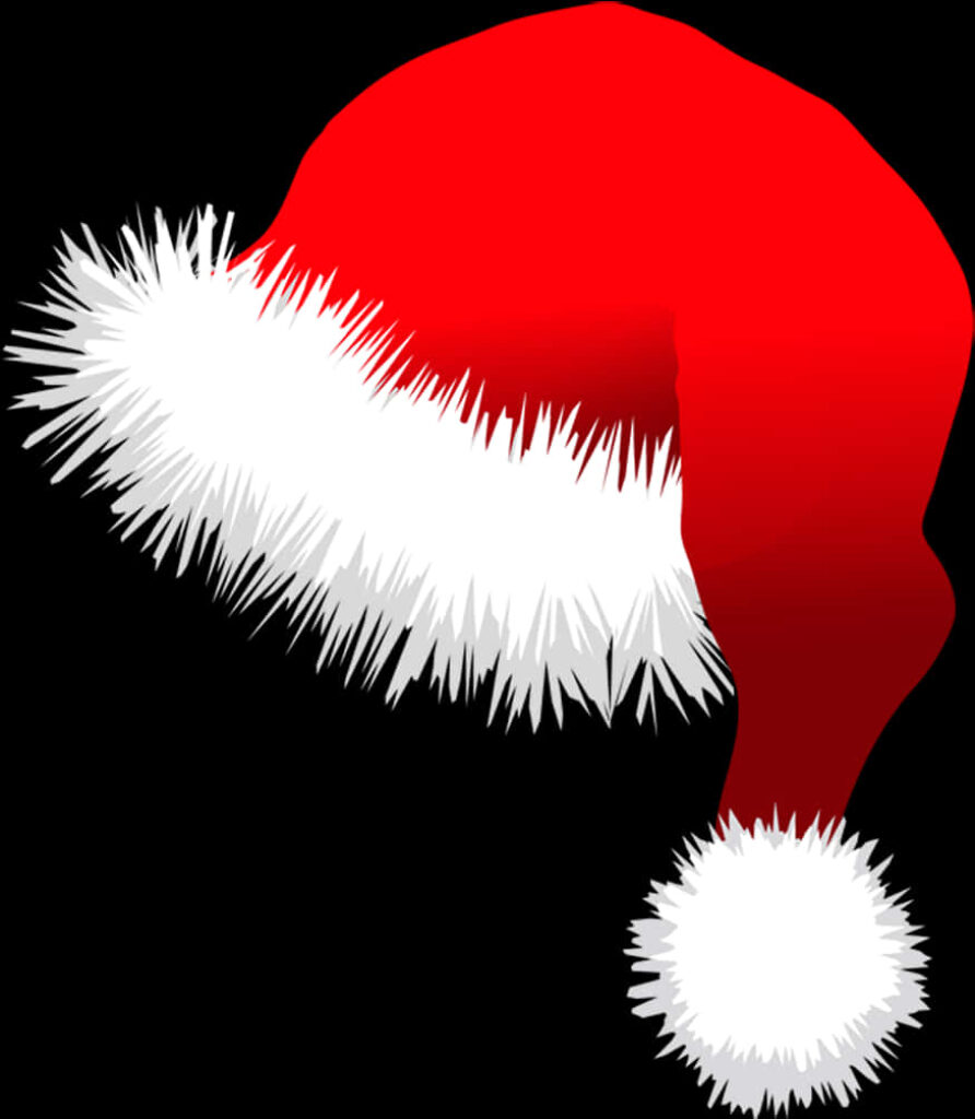 Cheerful Red Santa Hat Wallpaper for Festive Holiday Decor