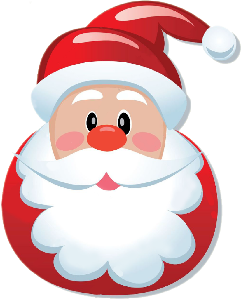 Cheerful Santa Claus Cartoon Wallpaper on Transparent Background