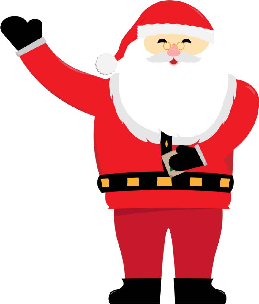 Cheerful Santa Claus Vector Wallpaper for a Joyful Holiday Spirit