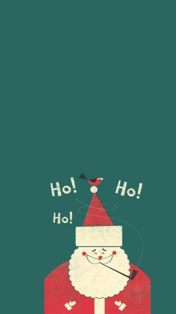 Cheerful Santa Wallpaper: Ho! Ho! Ho! Holiday Spirit Background