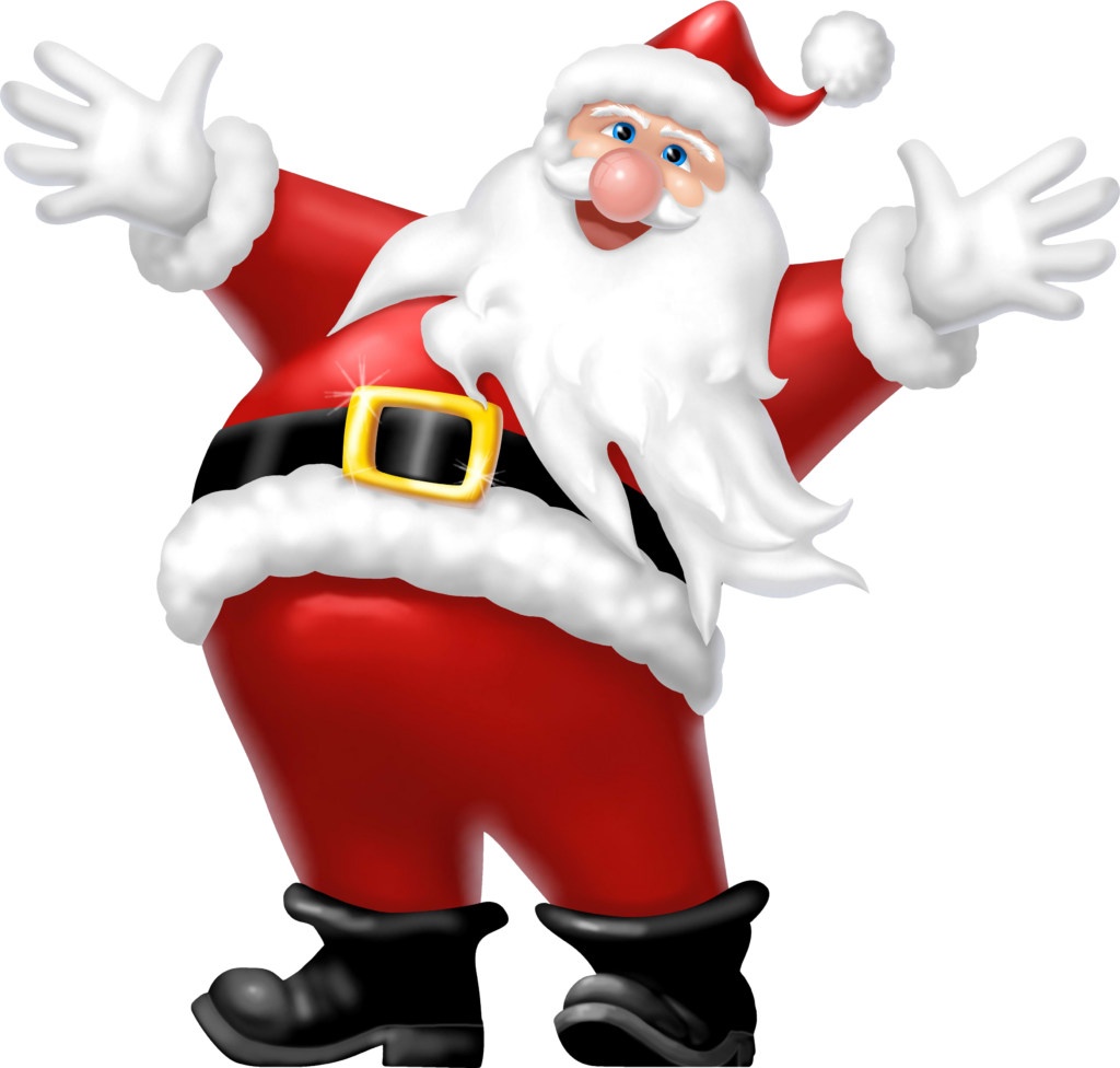Cheerful Santa Claus Wallpaper: Festive Spirit with Open Arms
