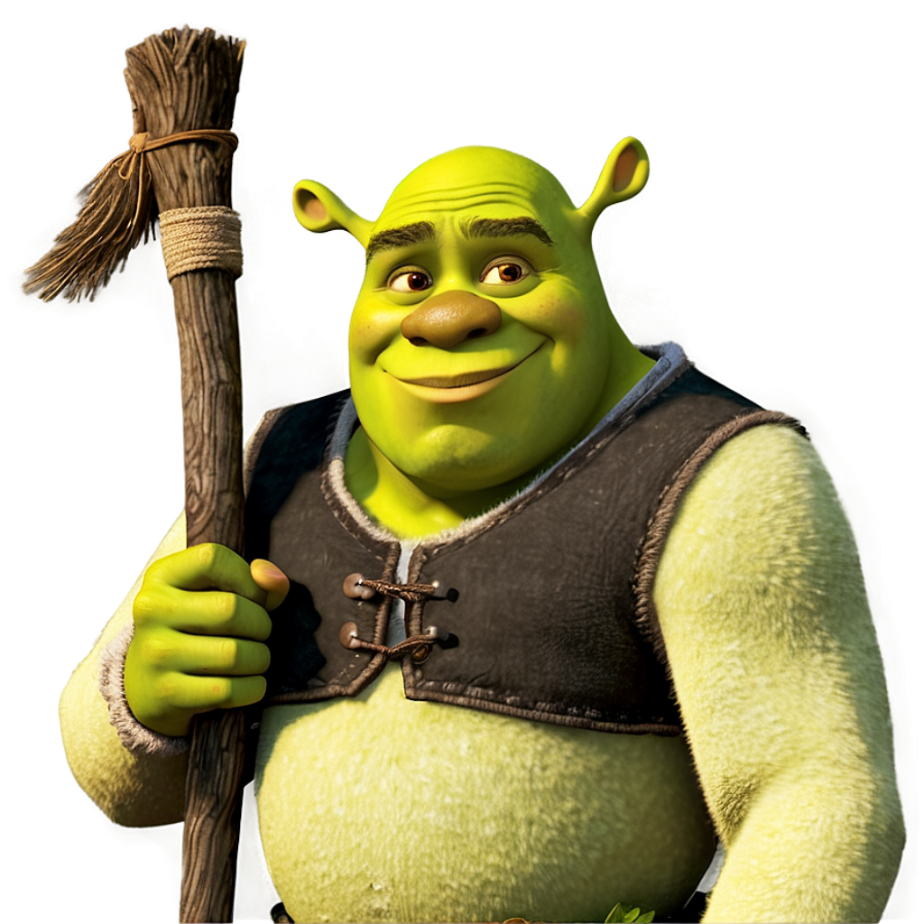 Cheerful Shrek Wallpaper: Beloved Green Ogre with Vibrant Background