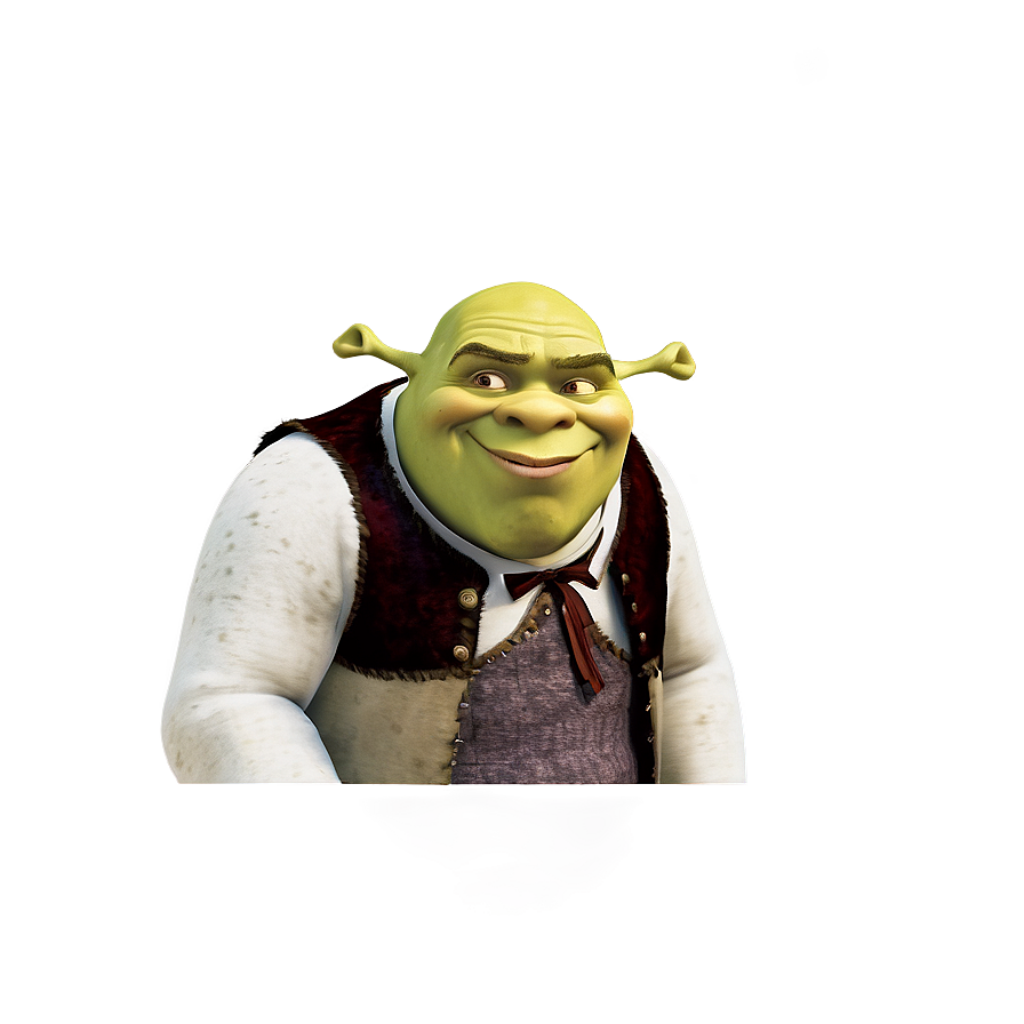 Cheerful Shrek Wallpaper: Vibrant Gradient Background Design