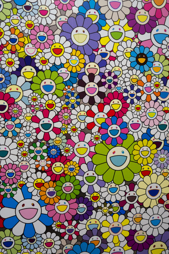 Cheerful Smiley Flower Wallpaper – Vibrant Playful Background
